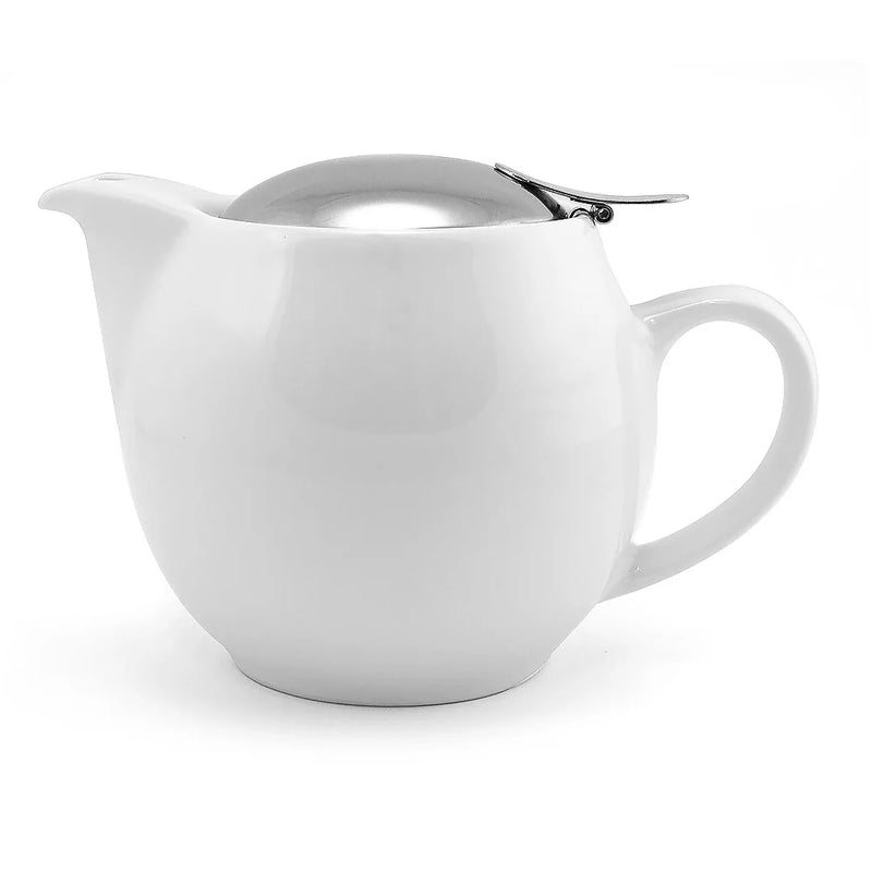 Teapot With Infuser - White